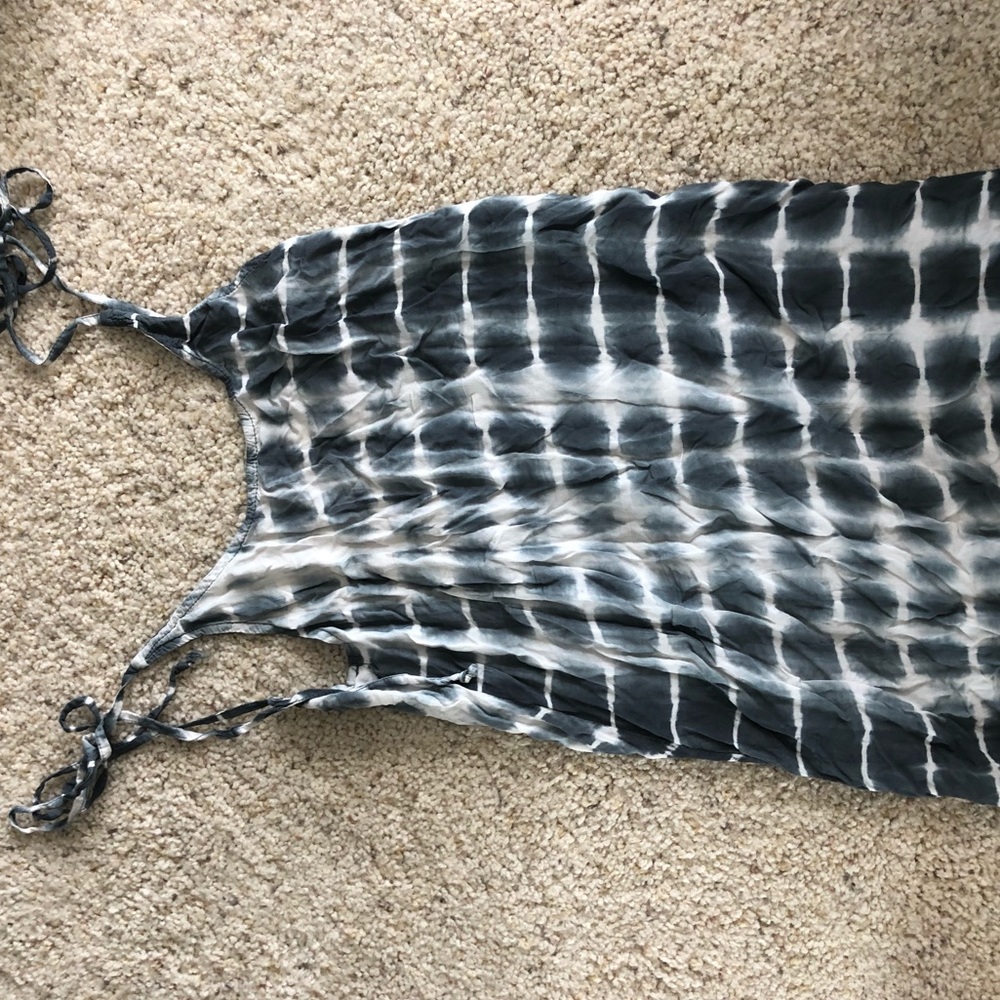 Blue and teal tie dye slip dress
